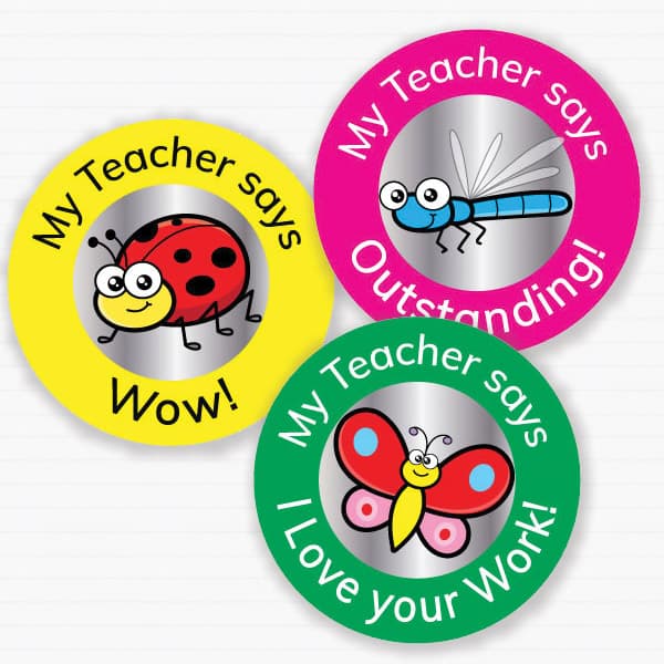 Insect Theme Round Stickers