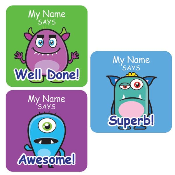 Cute Monster Square Personalised