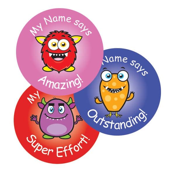 Cute Monster Round Personalised