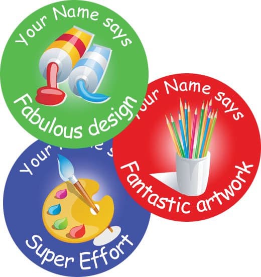 Art Theme Round Personalised